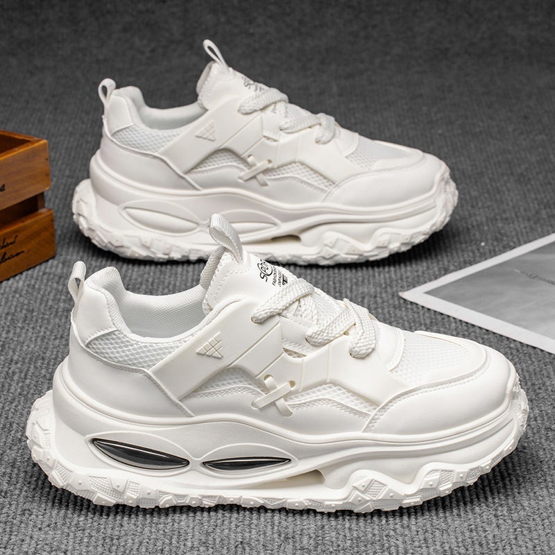 Trendy Fashion Dad Shoes Mesh Breathable Men'S Shoes Thick-Soled Black High-End Handsome Street Style Trendy Shoes - Image 4